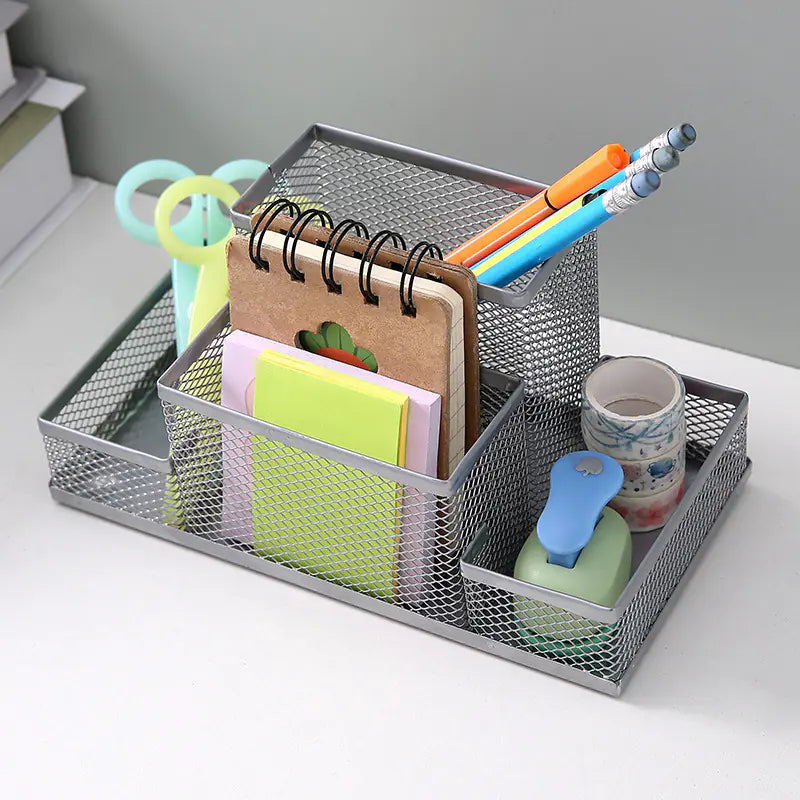 Sleek Four-Slot Desk Holder